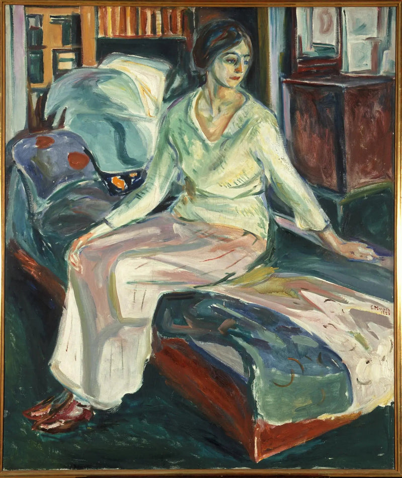 Modelo sentado en el sofá - Edvard Munch