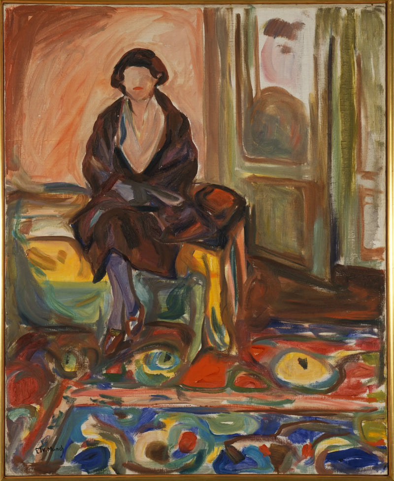 Modelo sentado en el sofá - Edvard Munch