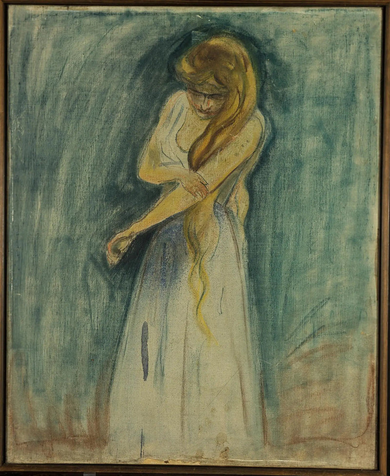 Modelo rascándose los brazos - Edvard Munch