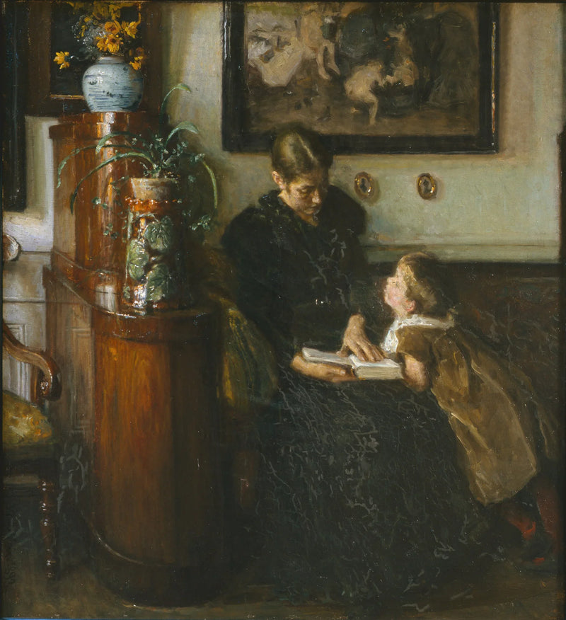 Modern skal agraviado. Kunstnerens hustru og granero - Viggo Johansen