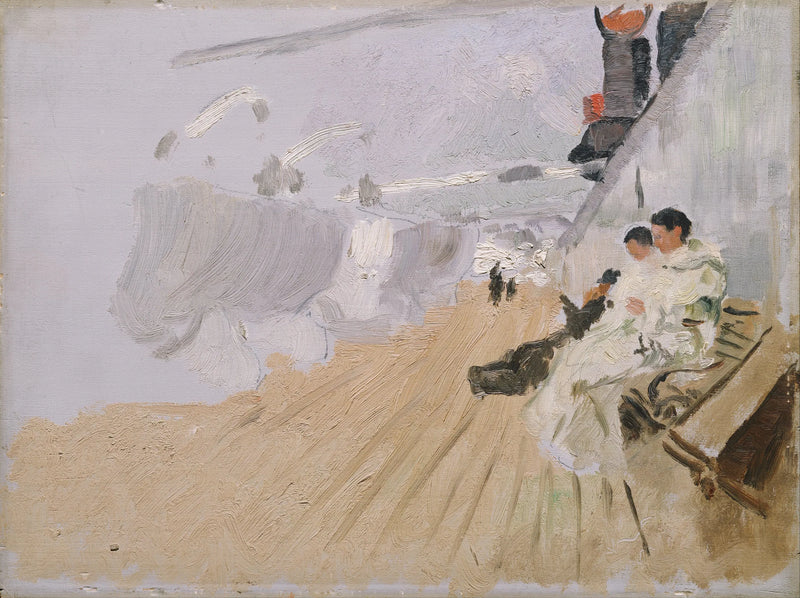 Monjes en el puente - Frits Thaulow