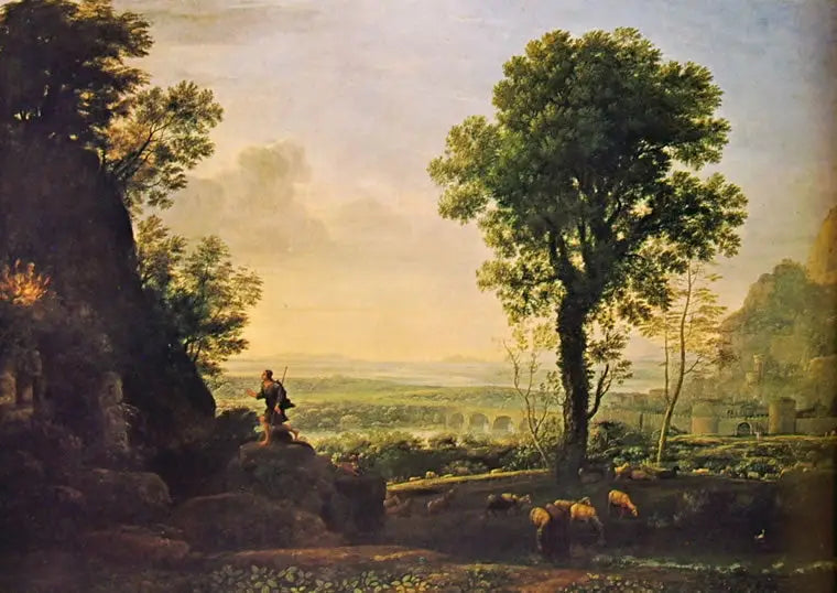 Moisés contemplando la zarza ardiente - Claude Lorrain