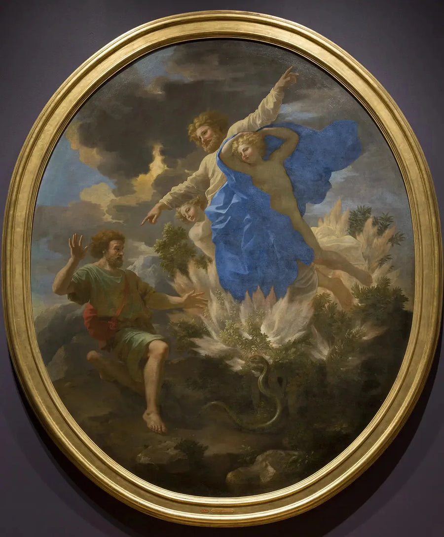 Moisés frente a la zarza ardiente - Nicolas Poussin