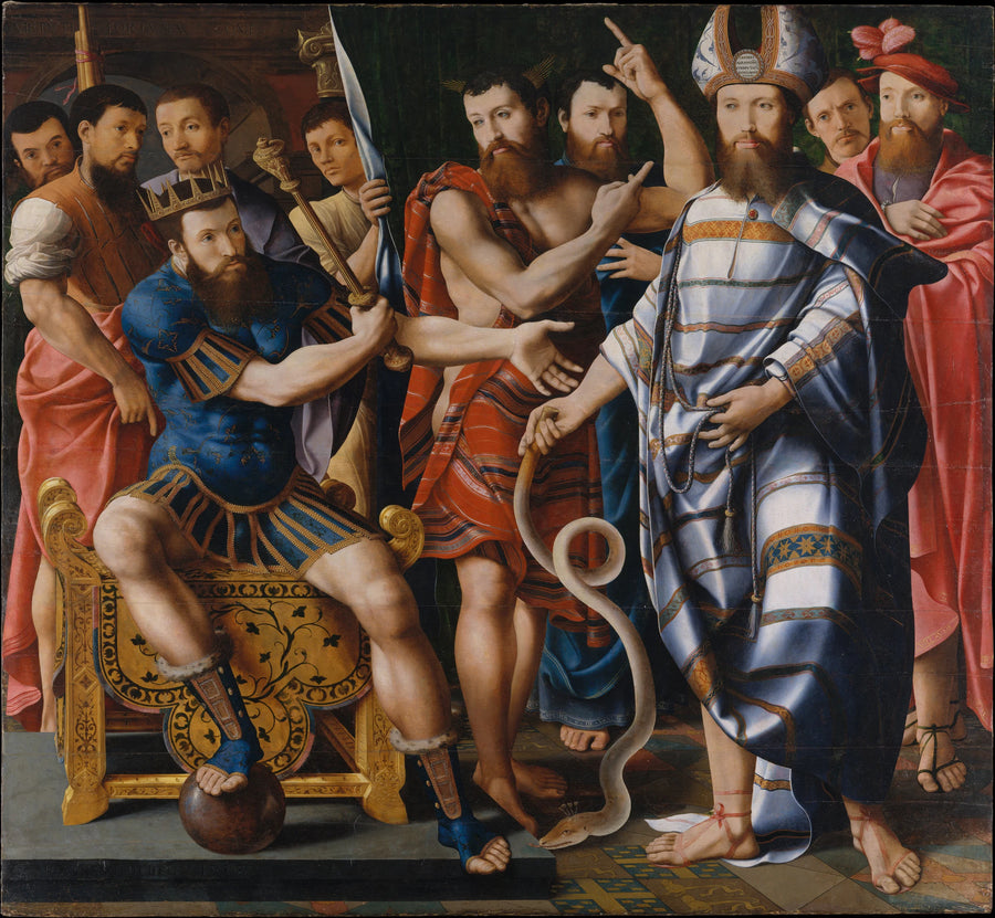 Moïse et Aaron devant Pharaon : une allégorie de la famille Dinteville - Master of the Dinteville Allegory