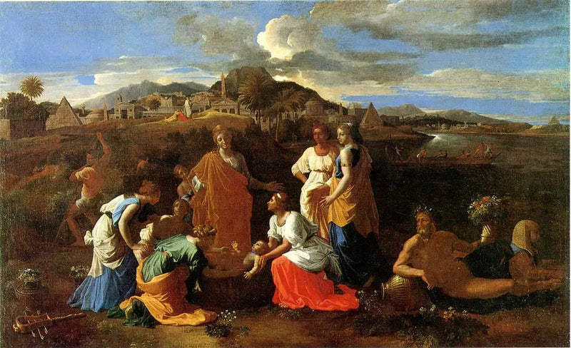 Moisés salvado de las aguas - Nicolas Poussin