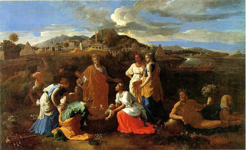 Moisés salvado de las aguas - Nicolas Poussin