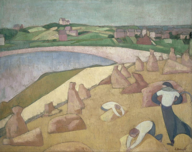 Cosecha junto al mar - Émile Bernard