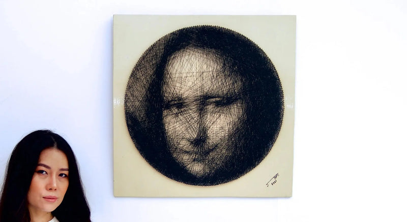 Arte de Hilo de Mona Lisa | 60 x 60 cm