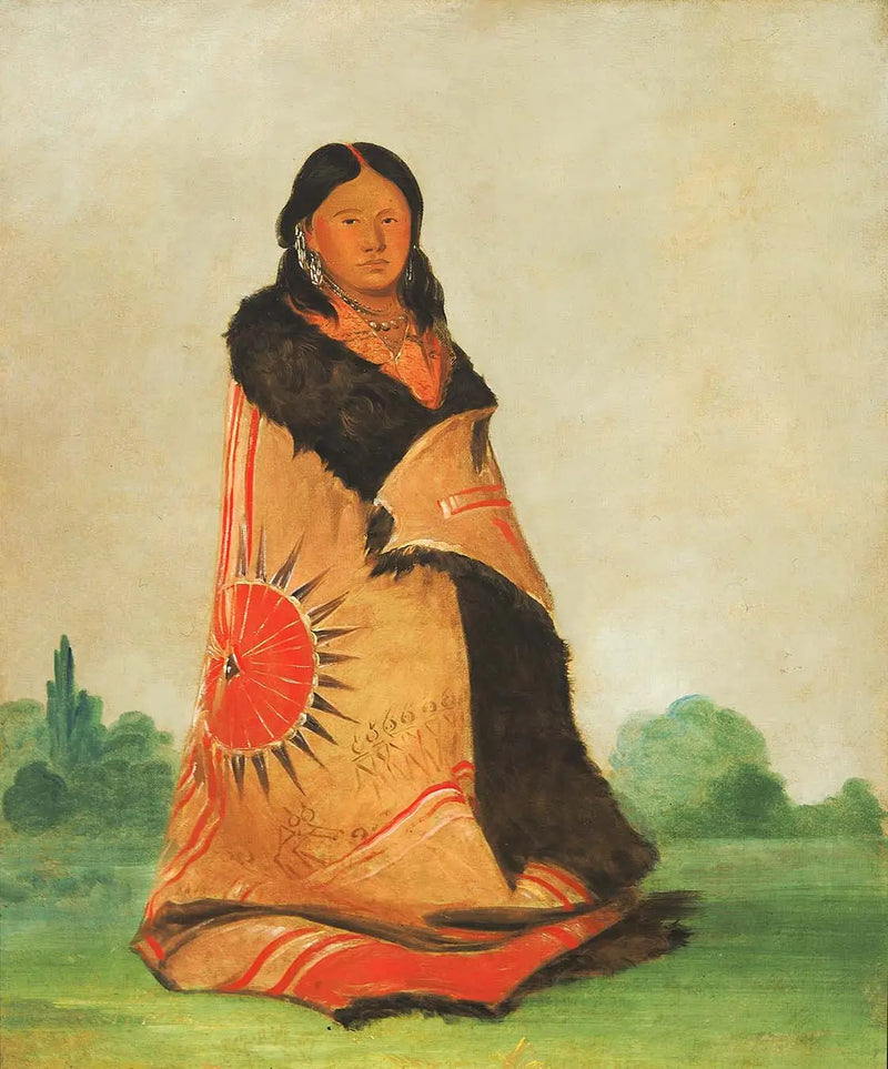 Mong-shóng-sha, Sol curvado, esposa del Gran Jefe - George Catlin