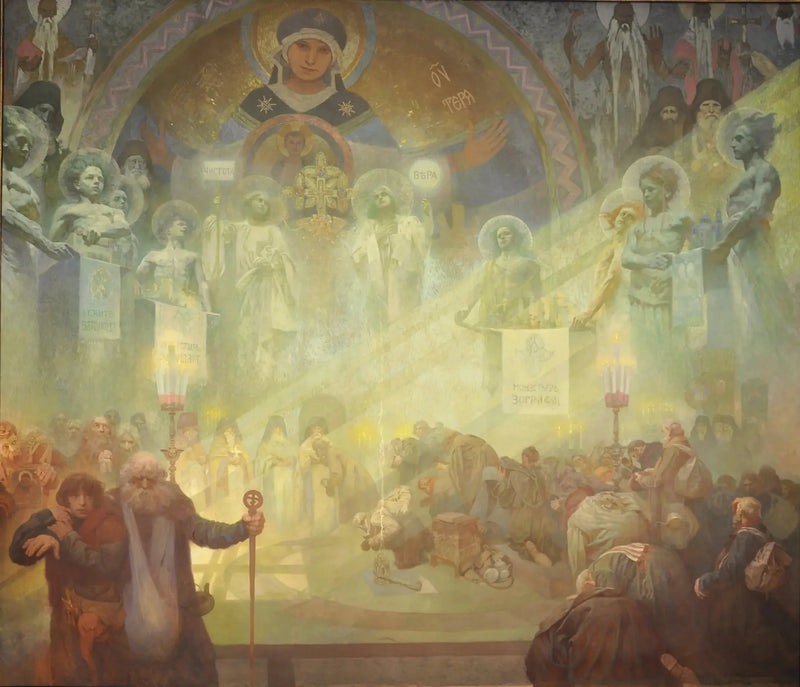Montaña Athos, la montaña sagrada - Alphonse Mucha