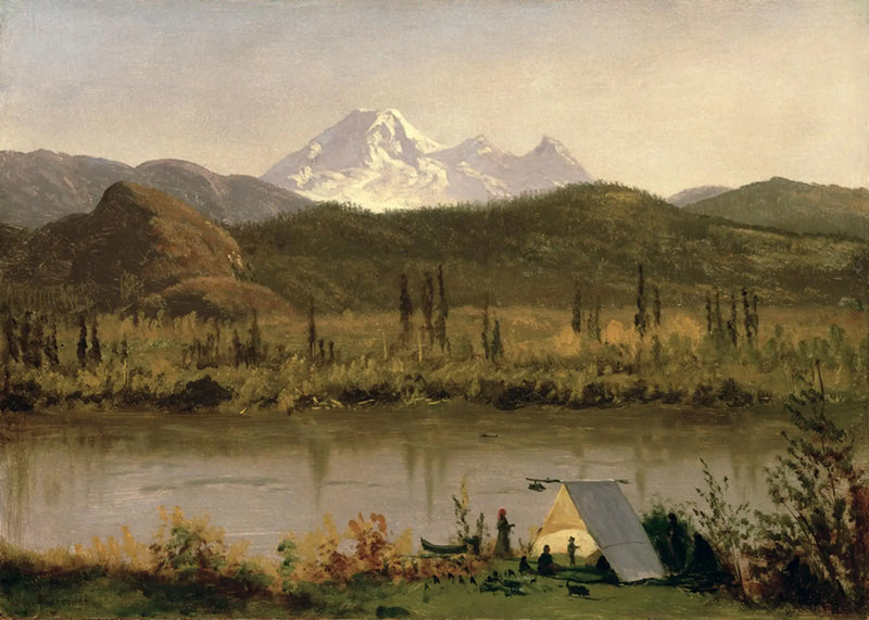 Montaña Baker, Washington, desde el río Frazier - Albert Bierstadt