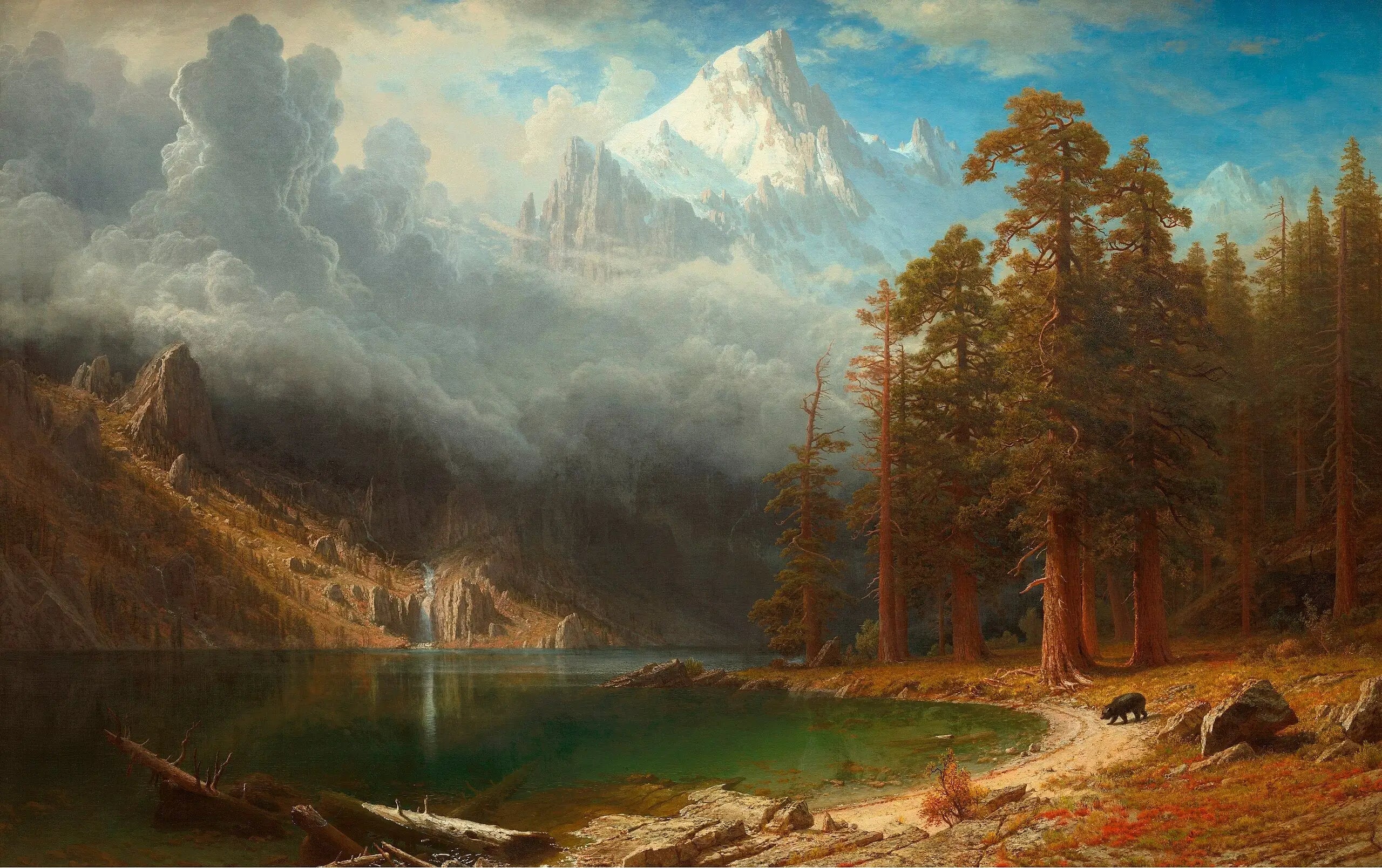 Mont Corcoran - Albert Bierstadt image 1 copie de tableau peinte à la main