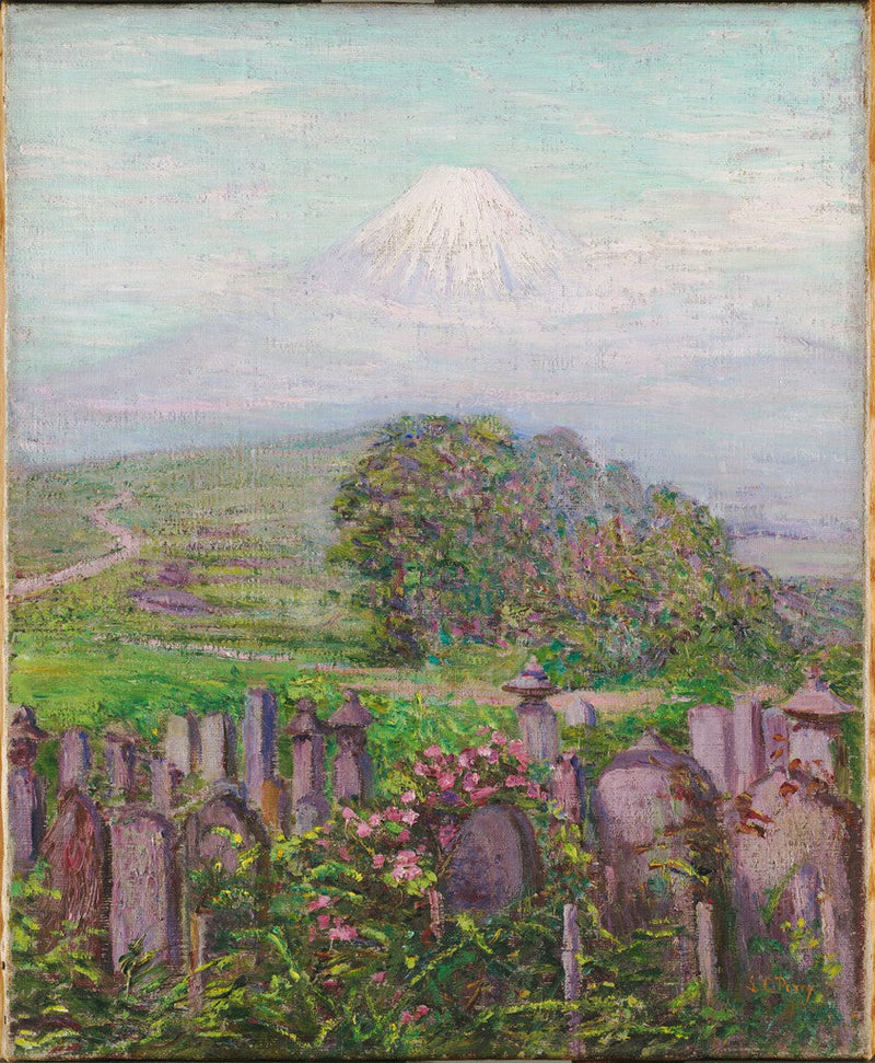Monte Fuji y sus lápidas - Lilla Cabot Perry
