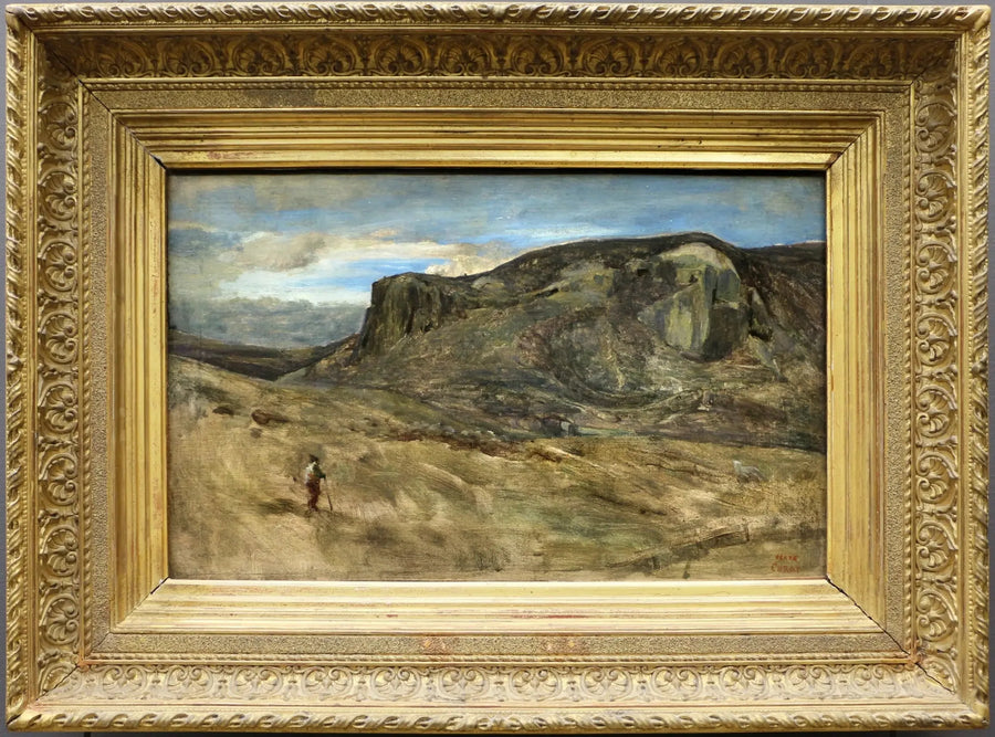 Montaña de la campiña romana. El Rocher des Nazons - Jean-Baptiste Camille Corot