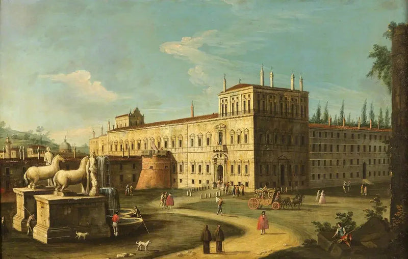 Monte Cavallo y el Palacio del Quirinal, Roma - Canaletto