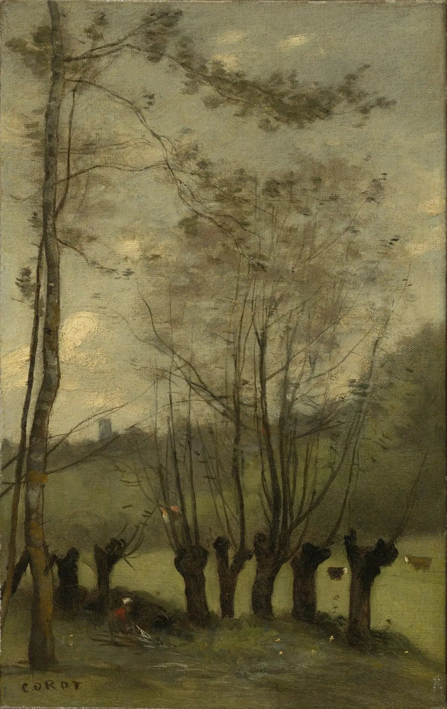 Montlhéry. Prado con sauces - Jean-Baptiste Camille Corot
