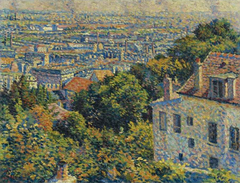 Montmartre, de la calle Cortot. Vista hacia Saint-Denis - Maximilien Luce
