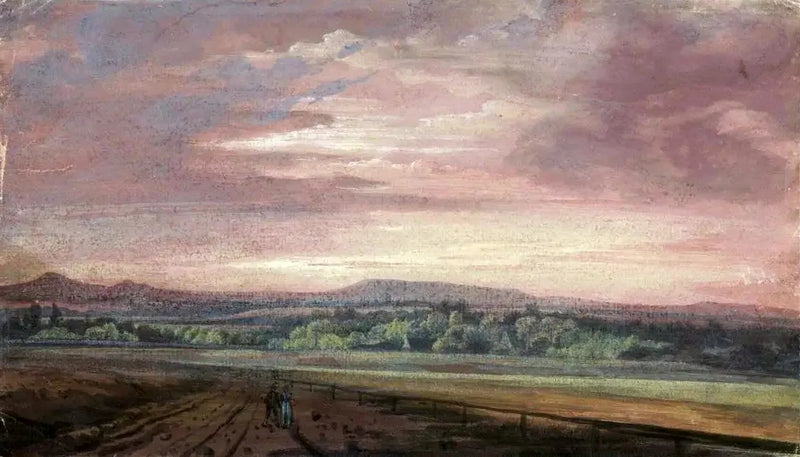 Montañas de los Gigantes al atardecer - Caspar David Friedrich