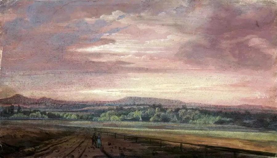 Montañas de los Gigantes al atardecer - Caspar David Friedrich