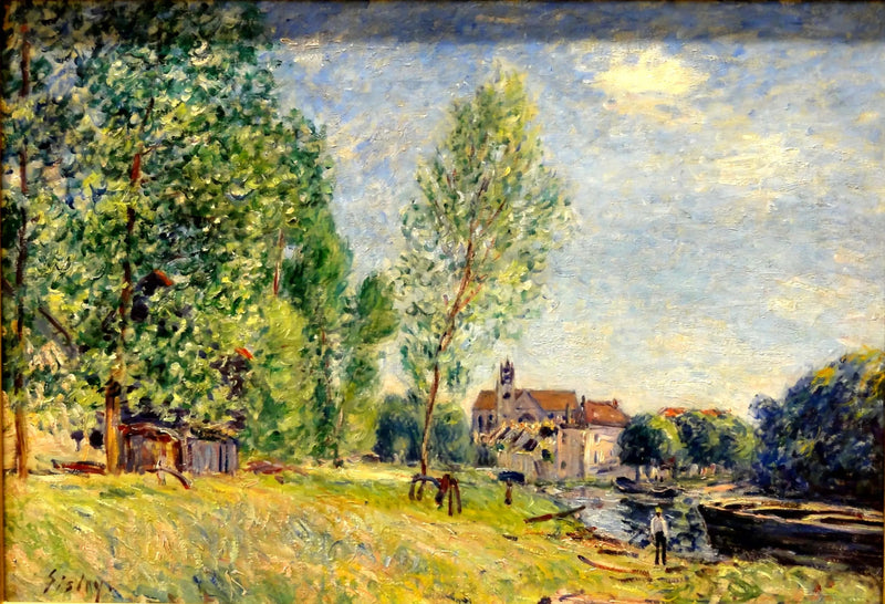 Moret, el astillero en Matrat - Alfred Sisley