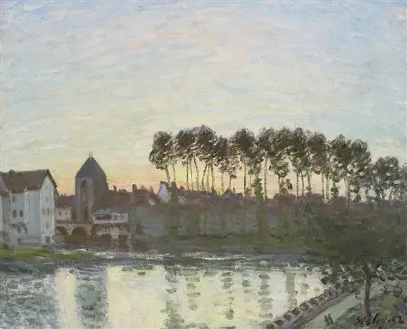 Moret-sur-Loing al atardecer soleado - Alfred Sisley