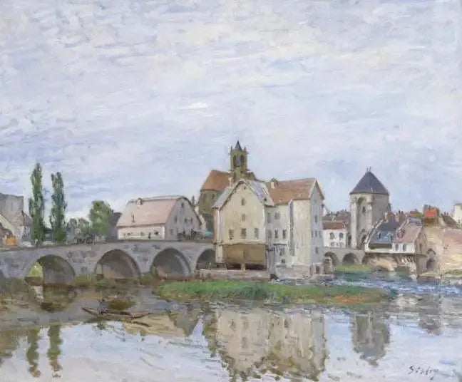 Moret-sur-Loing - Tiempo gris - Alfred Sisley
