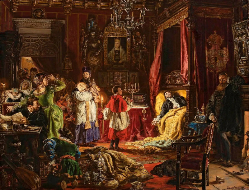 Muerte de Sigismondo Augusto en Knyszyn en 1572 - Jan Matejko
