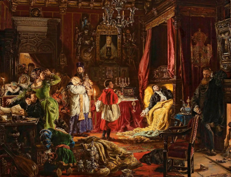 Muerte de Sigismondo Augusto en Knyszyn en 1572 - Jan Matejko