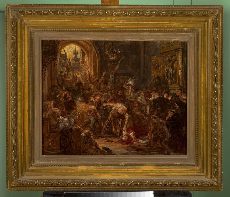 Muerte de Tęczyński en la iglesia franciscana - Jan Matejko