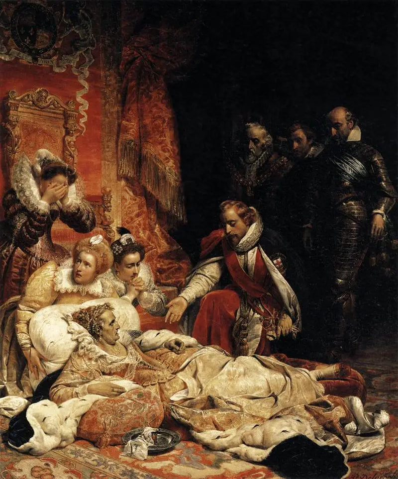 Muerte de Isabel I, reina de Inglaterra, en 1603 - Paul Delaroche