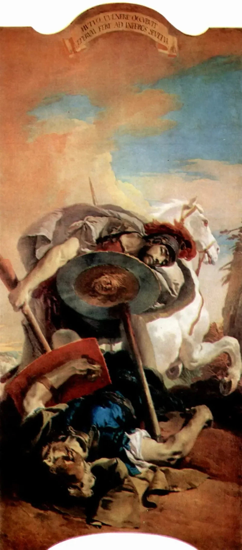 Muerte del cónsul L. J. Brutus durante un duelo con Aruns - Giovanni Battista Tiepolo