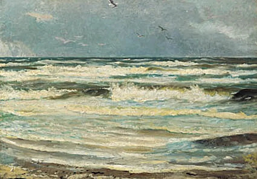 Gaviotas en Skagen Senderstrand. -Michael Peter Ancher