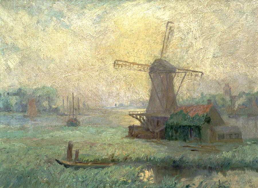 Molino de viento, Holanda - Maurice Galbraith Cullen