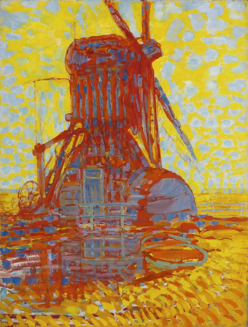 Molino en la luz del sol - Piet Mondrian