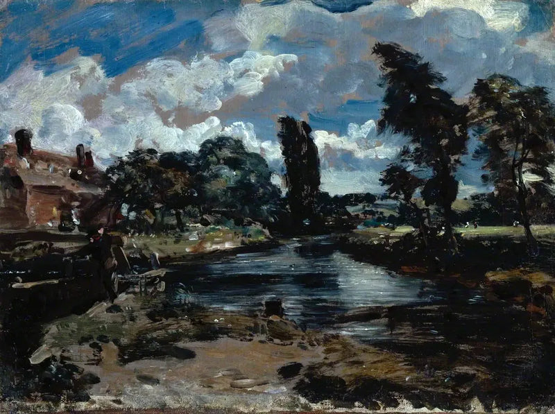 Molino de Flatford desde una esclusa en el Stour - John Constable