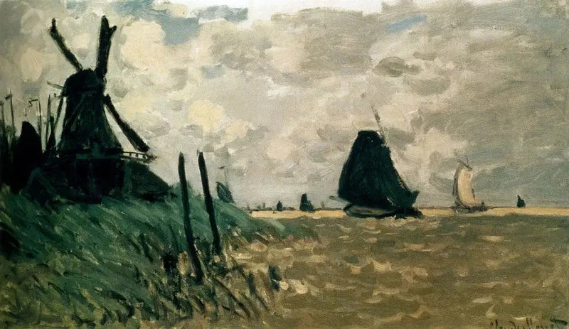Un molino de viento cerca de Zaandam W178 - Claude Monet