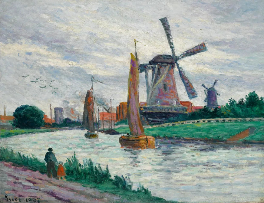 Molinos en Holanda - Maximilien Luce