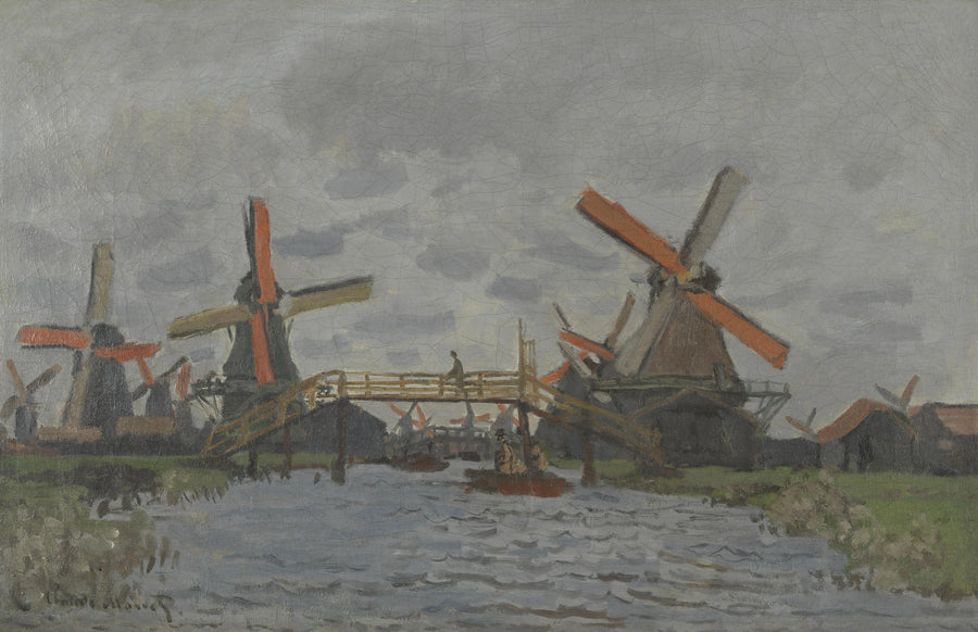 Molinos de viento cerca de Zaandam - Claude Monet