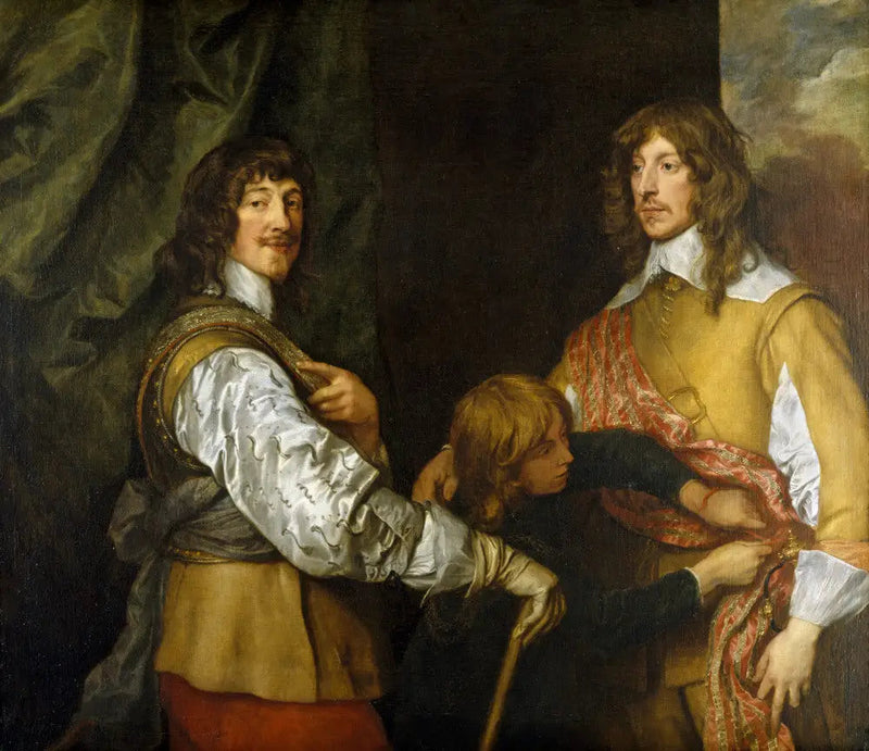 Conde de Mountjoy Blount, 1er conde de Newport (1597-1665), Lord George Goring (1608-1657) y un paje - Antoine van Dyck