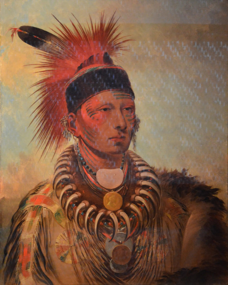 Mu-hu-she-kaw (El nube blanca) - George Catlin
