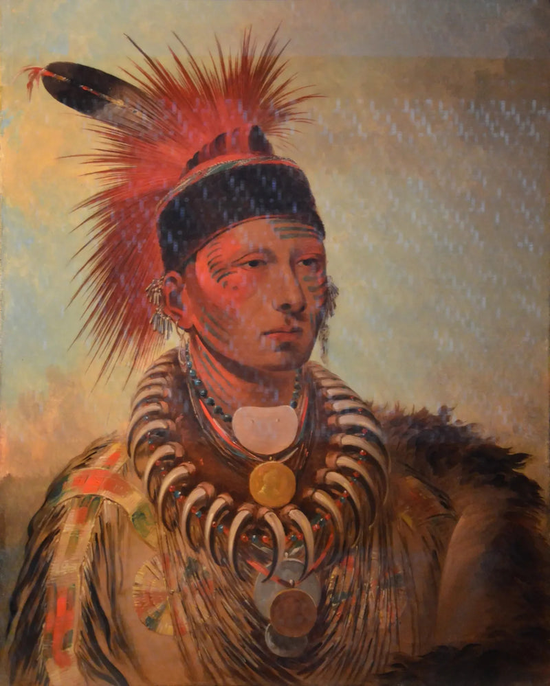 Mu-hu-she-kaw (El nube blanca) - George Catlin