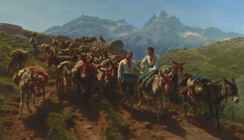 Muletieros españoles atravesando los Pirineos - Rosa Bonheur