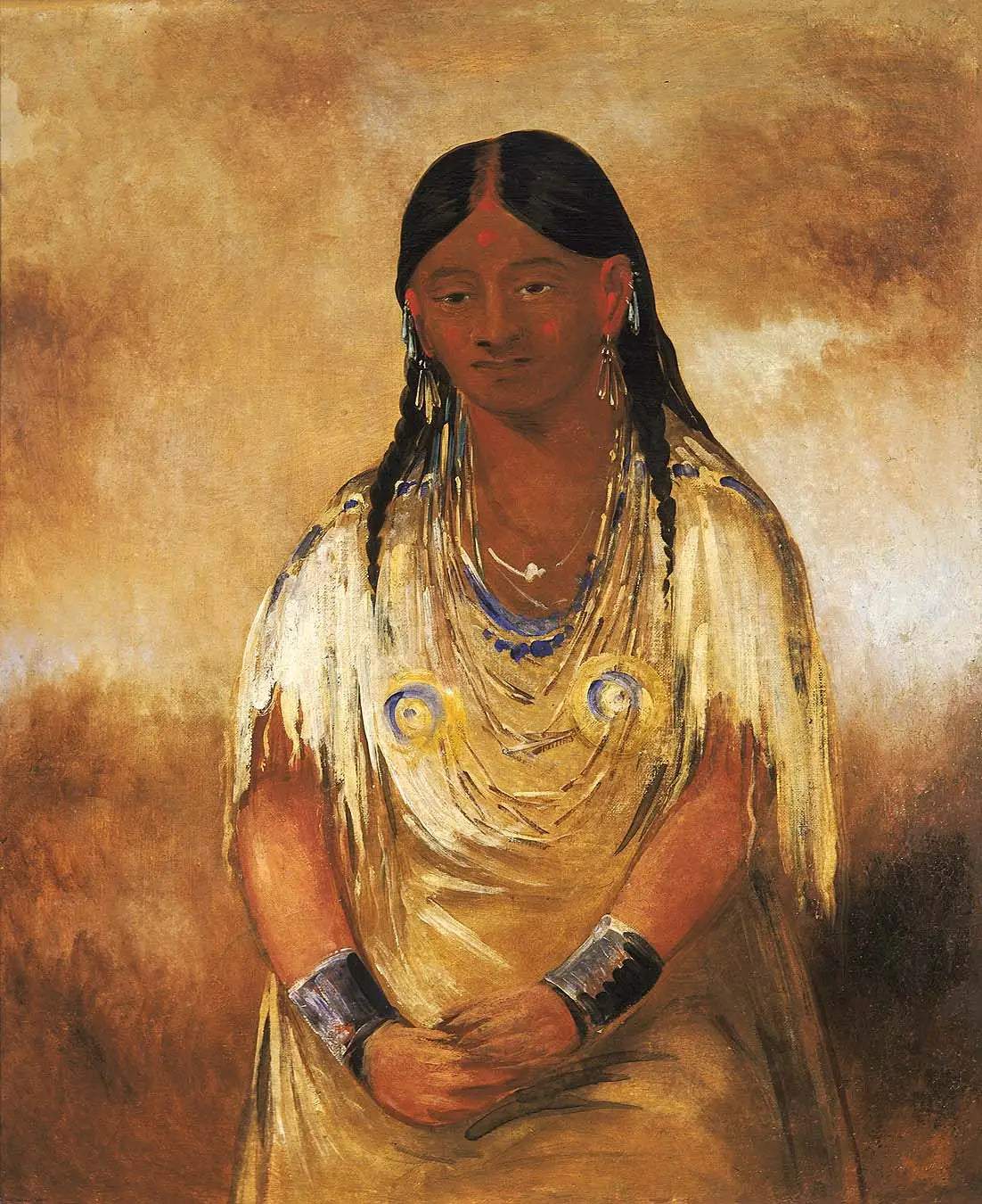 Mún-ne-o-ye une femme - George Catlin - Alpha Reproduction
