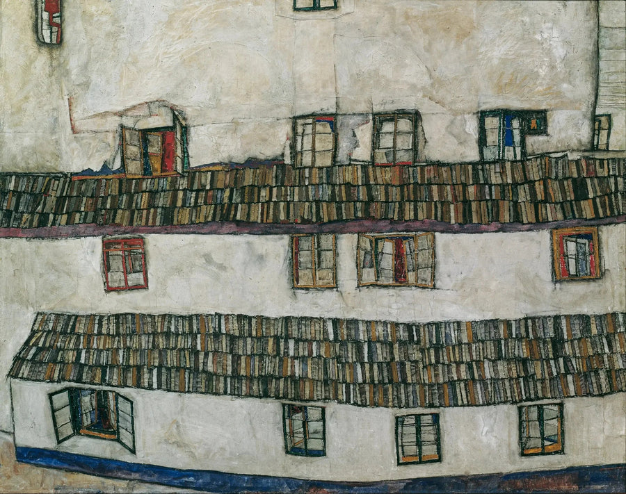 Muro de la casa (muro de ventana) - Egon Schiele