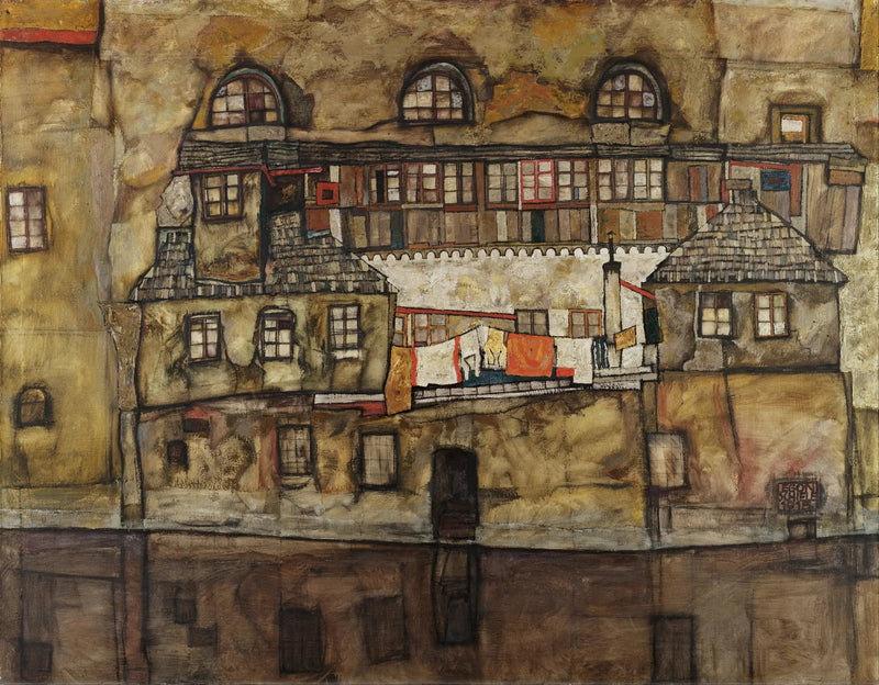 Muro de casa junto al río - Egon Schiele