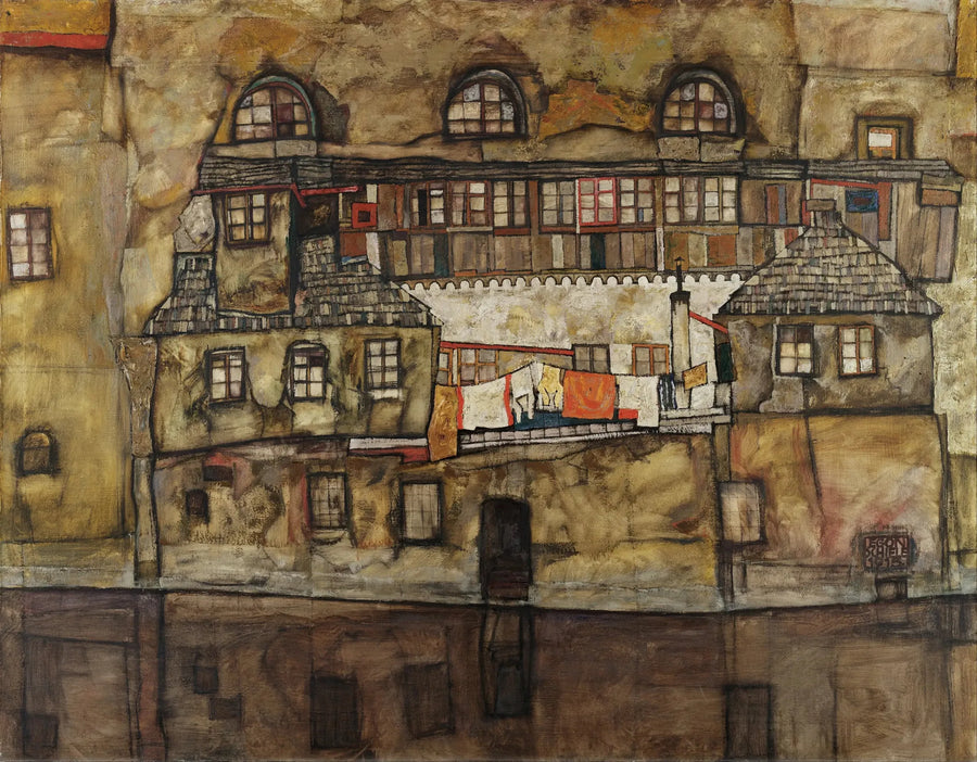 Muro de casa junto al río - Egon Schiele