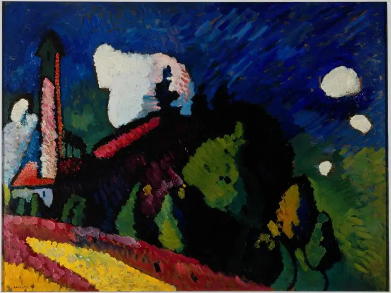 Murnau, paisaje con torre - Vassily Kandinsky