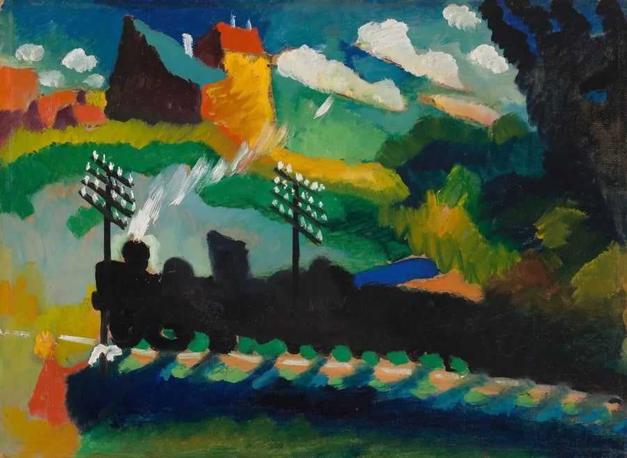 Murnau, Tren y Castillo - Vassily Kandinsky