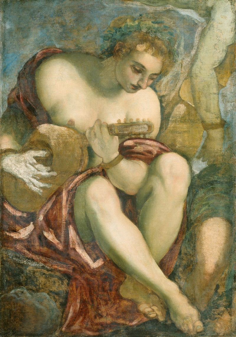 Músico tocando laúd - Jacopo Tintoretto