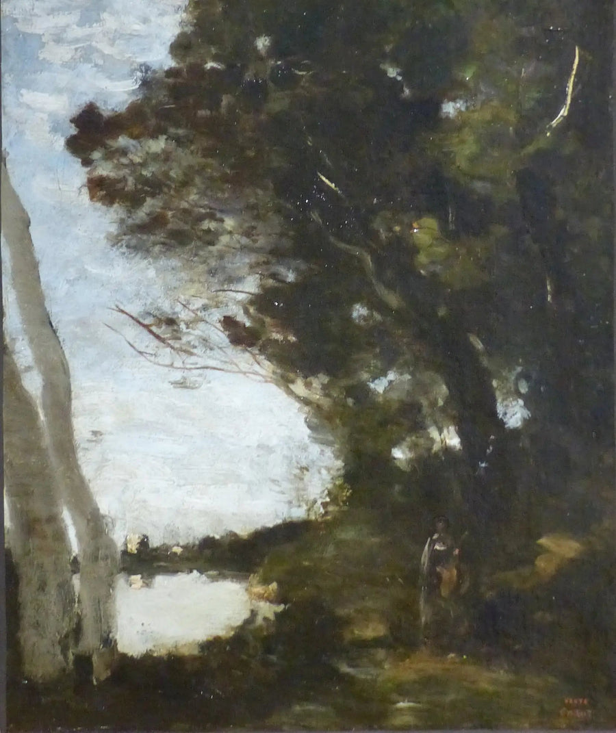Museo en el bosque - Jean-Baptiste Camille Corot